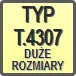 Piktogram - Typ: T.4307-DUŻE